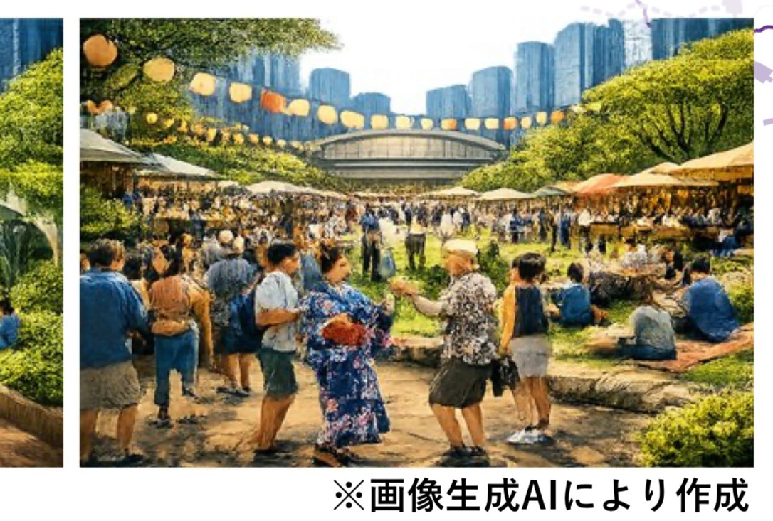 Mid_observatory's tweet photo. 東京都がパブコメやっている（8/5まで）「緑の広域計画」でテキトーなのは、文章もさることながら、将来のイメージです。生成AIで「緑を入れれるだけ入れて」と作ったような雑な画像が並んでいて、現実味がありません。これ実現しようという気持ちないでしょ…。
パブコメ→https://t.co/Ghnc4Wh4JE https://t.co/kmEVdb96HT