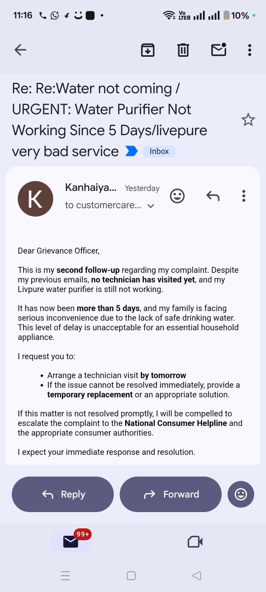 pmefficiency's tweet photo. @LivpureSmart
@sachin_rt hi sir how come for just some money u r endosrsing any ghatia brand like livepure there is service at all .my waterpurifer is not working its been one month please help https://t.co/fhujP8BZGI