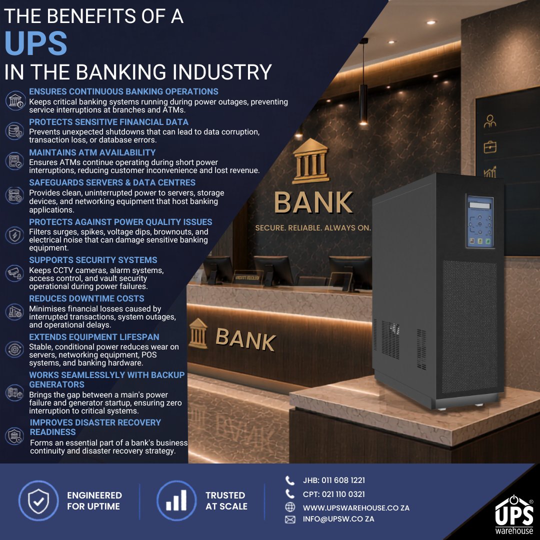 ups_warehouse's tweet photo. UPSW: What are the real benefits of a UPS in the banking industry?

https://t.co/sglMYdPAnA

#upssystems #upssuppliers #upspowersupply #UPSsolutions #upsbanking https://t.co/wfYNi8YLnr