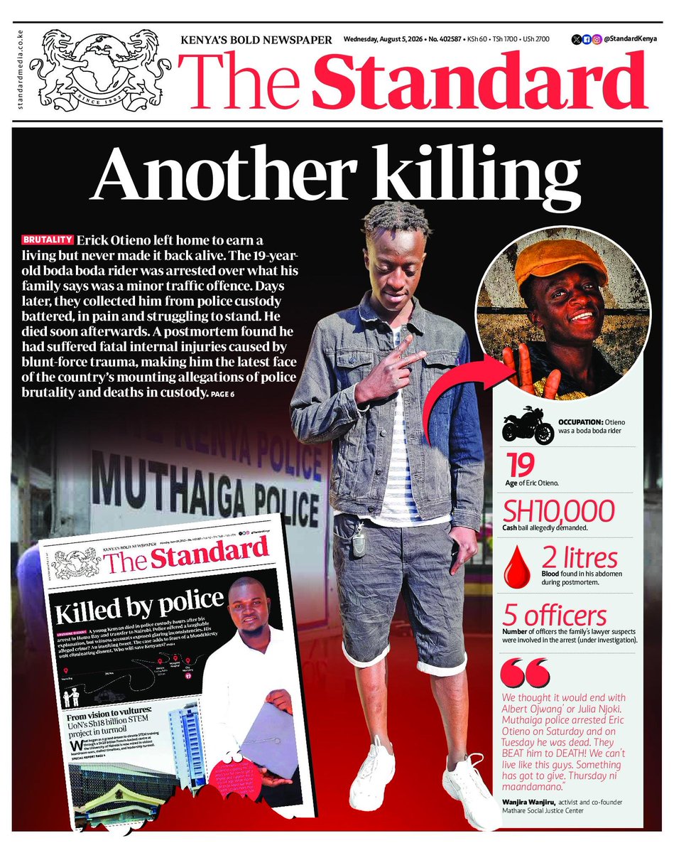 nyanducha's tweet photo. Today's newspaper headlines.
Wednesday, 5th August 2026.
Contact #Victorock #Kenya on 0706357055 or info@victorockkenya.com for #Ubibot soil, temperature & humidity IoT #sensors, #Sophos firewalls, #Cisco #Meraki firewalls & switches.
#ePaper #Gazeti #SHA #Bima #Ruto #Chapaa https://t.co/3G3aBJ53Vc