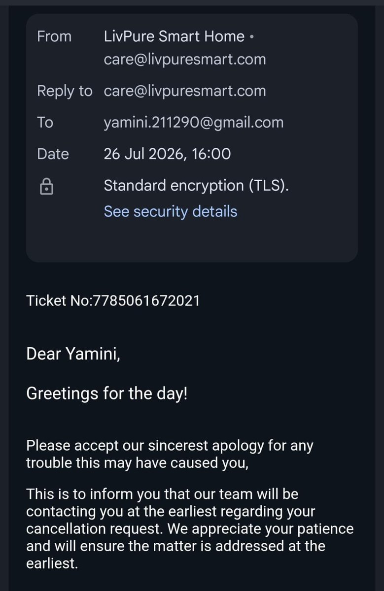 lazyankitsingh's tweet photo. @Livpure_India @LivpureSmart 
this has been one of the worst #customerservice I've ever had.
I raised a pickup request, sent multiple emails, spoke to 5+ customer support executives, and was repeated promised resolution within 24–48 hours.
Avoid !!! #CustomerService #India https://t.co/JyyEBUBoXx