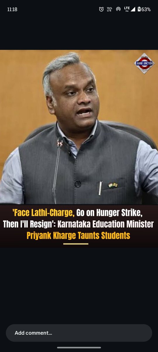 NallabothulaRe1's tweet photo. @CJP_for_India ""Karnataka Home Minister Speaks About His Resignationer

First Let Aspirants Go On For Hunger Strike For 25 Days, Will Lathicahrge Them &amp; Then I Will Resign"". https://t.co/t9lwh9n4eH