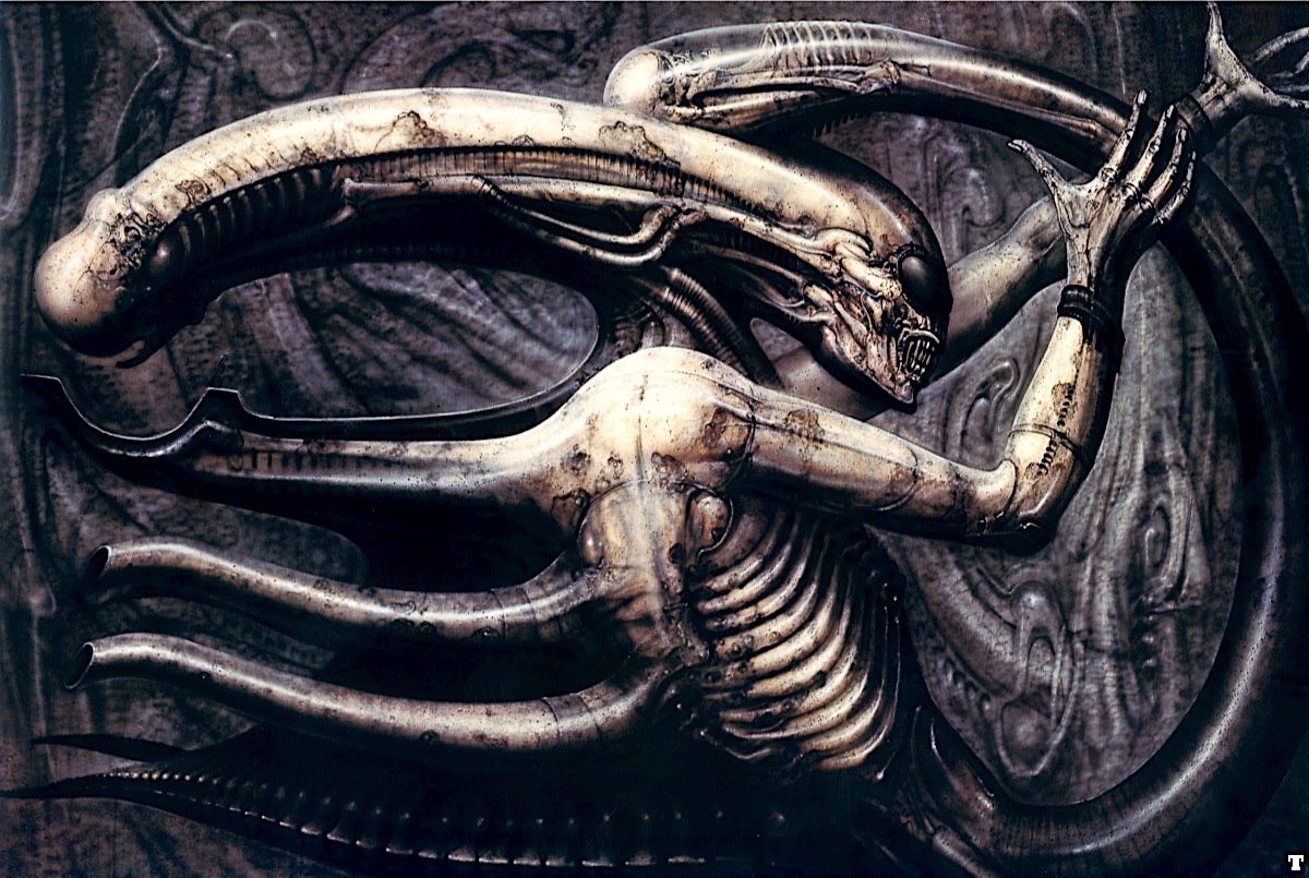valencia_gonzag's tweet photo. Con mucho respeto este humilde homenaje a uno de mis  artistas favoritos H. R. Giger @GigerArt para Moon en @Lamasdraga https://t.co/cd1Pc6uxT0
