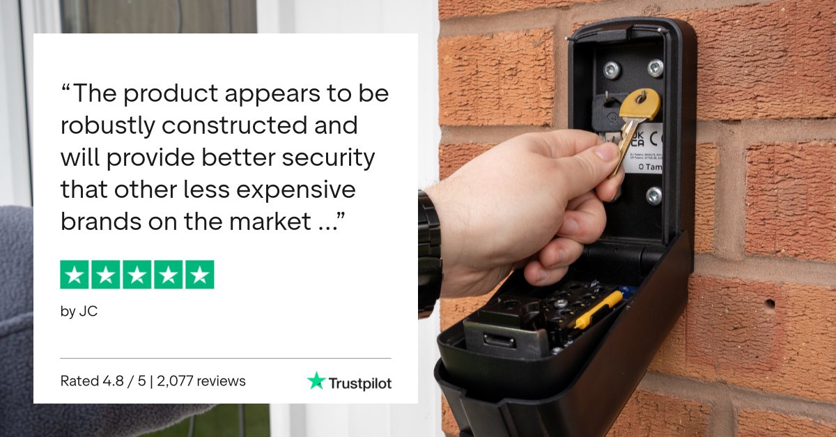 KeySafeUK's tweet photo. When it comes to protecting your keys, quality matters. Discover why more people are choosing the award-winning ark Tamo key safe for secure, reliable key storage. 🔐

Shop Tamo today: https://t.co/QWnwzM3EPe 

#trustpilot #productreview #keysafe https://t.co/QzfKPj6H4F