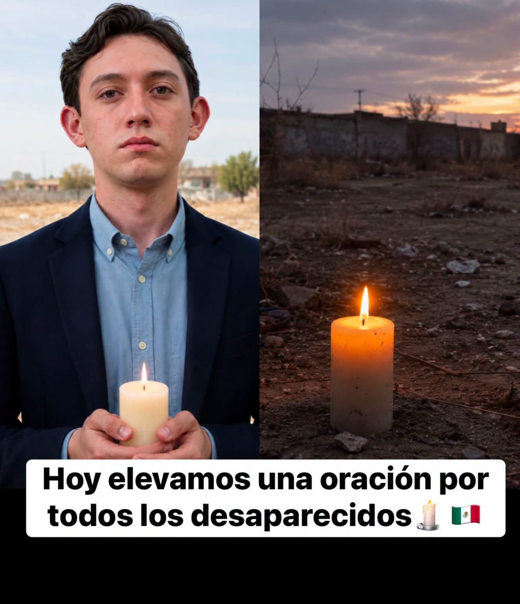 GARCIPAVON's tweet photo. #NosFaltanMásDe135Mil 🙏🙏🙏
🇲🇽🕯️Hoy elevamos una oración por Carlos Emilio y por los miles de jóvenes que continúan d3saparecidos en México.
Cada fotografía representa una familia que vive entre la esperanza y el dolor. Detrás de cada ficha de búsqueda hay una madre que no deja de preguntar, un padre que espera volver a abrazar a su hijo, hermanos que mantienen viva la esperanza y un hogar que permanece incompleto.
Hoy nuestras oraciones son por Carlos Emilio, para que regrese sano y salvo con quienes lo aman. Pero también por los miles de jóvenes cuyo paradero sigue siendo desconocido, por las familias que recorren caminos, pegan fichas, levantan la voz y se niegan a rendirse.
Que la fe les dé fuerzas para seguir adelante, que la solidaridad de la sociedad nunca falte y que las autoridades continúen trabajando hasta encontrar a cada persona desaparecida. Ninguna familia debería vivir con la incertidumbre de no saber dónde está un ser querido.
Que cada vela encendida sea un símbolo de esperanza, de memoria y del deseo de que todos regresen a casa 🙏🕊️
✍️  Isabella Velis