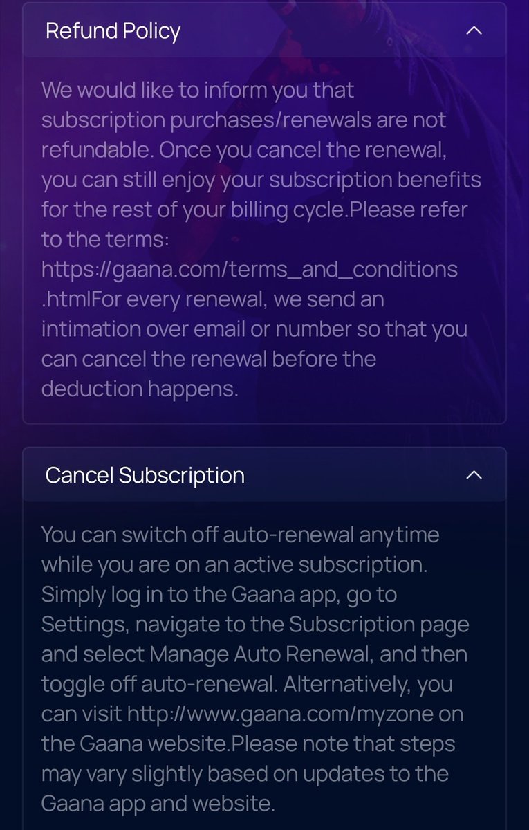 tw_kjay's tweet photo. @gaana ₹799 was deducted from my account via UPI due to an automatic renewal. I didnt intend to renew my subscription. Your Refund Policy states: "For every renewal, we send an intimation over email or number so that you can cancel the renewal before the deduction happens." https://t.co/NWM5vRoUVD