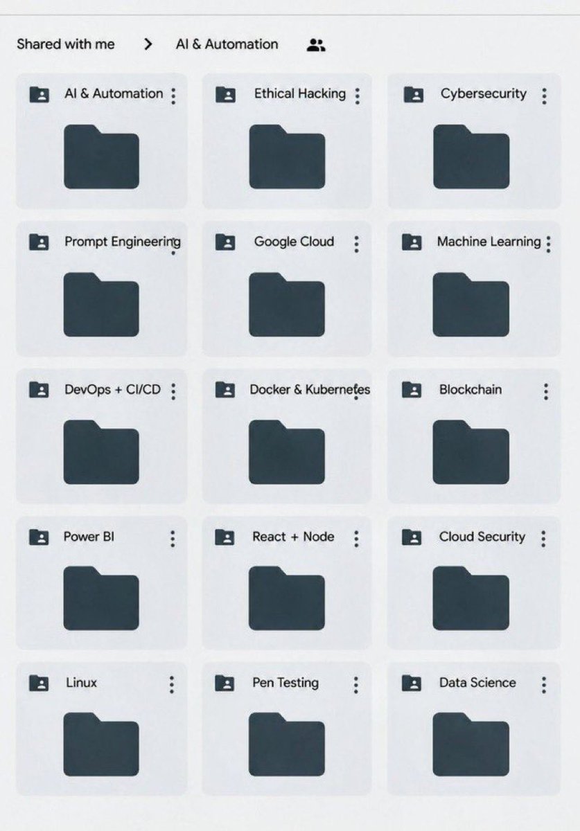 iansh04_'s tweet photo. All Paid Courses (Free for First 4500 People).

 𝗣𝗮𝗶𝗱 𝗖𝗼𝘂𝗿𝘀𝗲 𝗙𝗥𝗘𝗘 (PART - 1)
 1. Artificial Intelligence
 2. Machine Learning
 3. Prompt Engineering
 4. Claude, ChatGPT, Grok
5. Data Analytics
6. AWS Certified
 7. Data Science
8. BIG DATA
9. Python
10. Ethical Hacking

(72 Hours only )

Like + RT + comment '' Drive ''

Must Follow @iansh04_ so I can DM you.