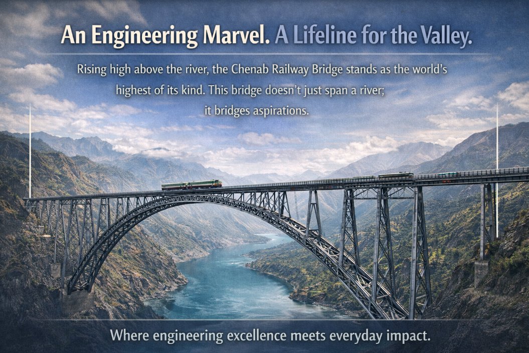 GildedVers35915's tweet photo. The Chenab Railway Bridge, the world’s highest, is more than an engineering marvel—it’s a lifeline improving rail access and integration with the valley. #KashmirRejectsPak https://t.co/HGzZITq3qc