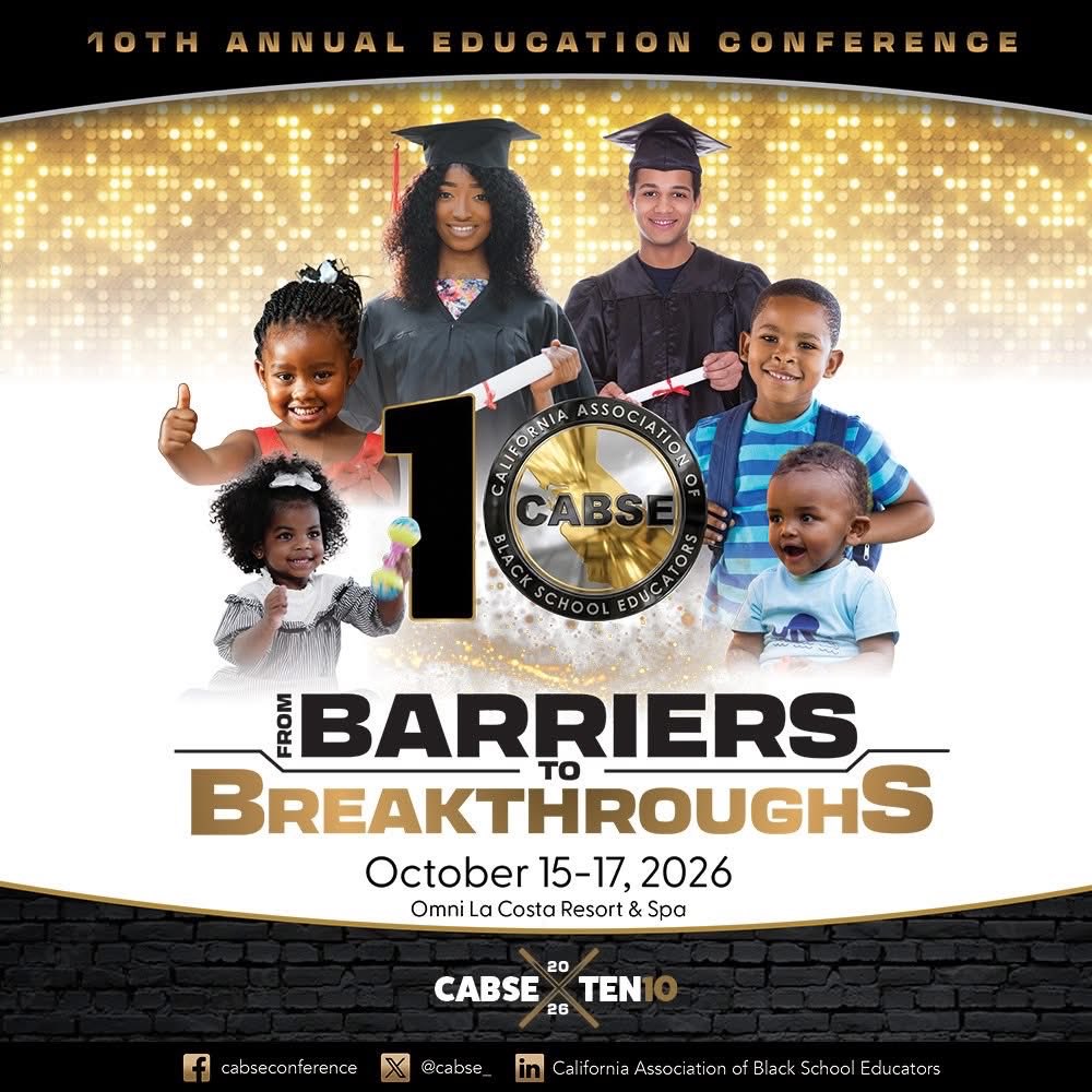 mrmicahali's tweet photo. We pioneer educational innovation. 🚀
Past presenters like @iamwill show the elite caliber of @CABSE_. Together, we drive AI, culture, &amp; Black educational excellence. Our 10th Annual Conference builds on this legacy.
Seats are limited! 🔗 https://t.co/91utCkcHMe @royeljohnson https://t.co/6koP05wYKn