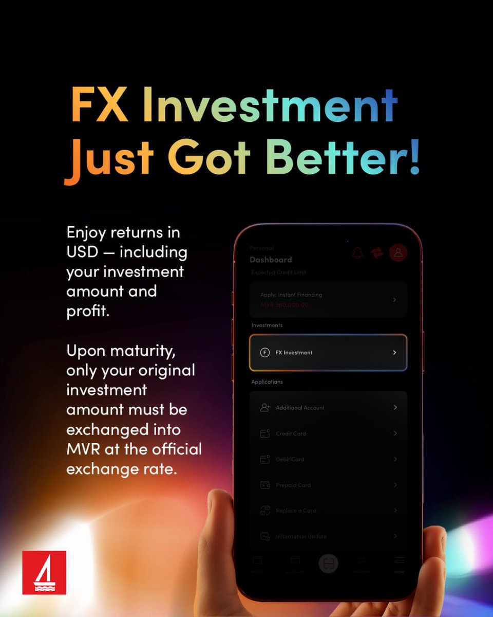 bankofmaldives's tweet photo. Enjoy returns in USD, including your investment amount and profit. https://t.co/7V47GORPYz
