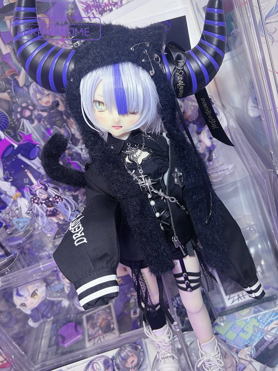 Shizukoyokai's tweet photo. ラプ様新衣装の髪と概念コーデ
ネコミミ帽子もあるんですね^-ω-^✦
#laplus_great 
#laplus_artdesu https://t.co/PooNflFwxZ
