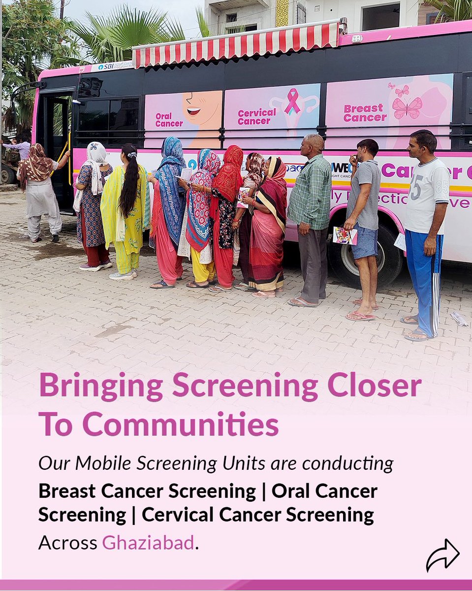 YOUWECAN's tweet photo. Screening saves time. Screening saves lives.

Through the SBI JIVANAM Cancer Care Project, supported by @SBI_FOUNDATION, we are bringing breast, oral, and cervical cancer screening closer to communities in Ghaziabad. https://t.co/nGr9AhdH8Q