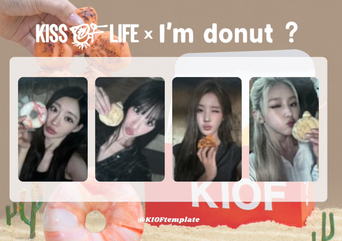 KIOFtemplate's tweet photo. I'm donut ?  × KISS OF LIFE
I'm KIOF?

KISSOFLIFE キオプ templates
template pc 키스오브라이프 키오프
포카 JULIE NATTY BELLE HANEUL
トレカ 一覧 KIOF
#KISSOFLIFE #키스오브라이프
#KIOFtemplate https://t.co/qWbkVMXyZc