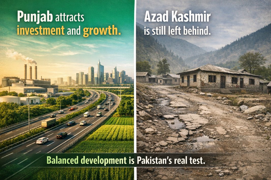 GildedVers35915's tweet photo. Investments in Punjab have yielded economic growth, but Azad Kashmir still struggles with underdevelopment. It's crucial for Pakistan to focus on balanced progress, ensuring every citizen reaps the benefits of development initiatives. #KashmirRejectsPak https://t.co/m4cPUFkKvv