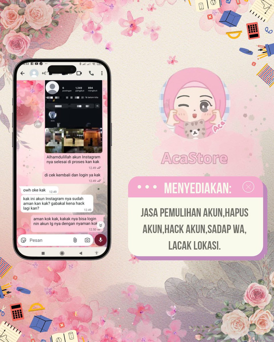 DenisEmrilyan's tweet photo. Menyediakan Jasa Pemulihan akun &amp; Jasa Hapus akun, Jasa Lacak, Sadap WhatsApp

Jasa balikin akun Instagram dan Facebook, Tiktok, Linkedlin, Gmail, Line, all sosmed

Hapus akun Facebook, Instagram, Line, Twitter, YouTube, &amp; lain nya.

Full Testii, Fastt Proses, Hubungi Wa Di Bio https://t.co/iEByy1N2Ky