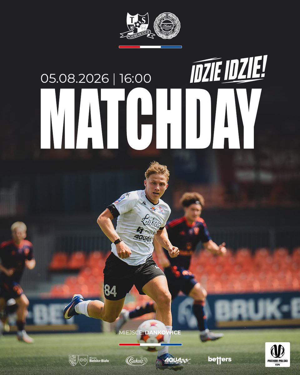 TSP_SA's tweet photo. 𝗣𝗨𝗖𝗛𝗔𝗥𝗢𝗪𝗔 𝗦́𝗥𝗢𝗗𝗔! ❤️🤍💙

🏆 Runda wstępna STS Pucharu Polski
🆚 @KSHutnikKrakow 
🏟 Stadion Sportowy LKS Pasjonat Dankowice
📌 Dankowice, ul. Sportowa 1
⌚ 16:00
💻 LIVE: https://t.co/9NZ3Tpifpy
#️⃣ #TSPHUT https://t.co/DsqBK3c2wS