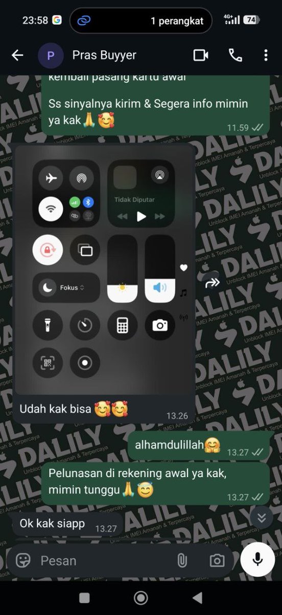 dalily_imei's tweet photo. OPEN UNBLOCK DAN UNLOCK , BUAT JARINGAN IMEI BERMASALAH BISA ATASI DI SINI.

MULAI DARI HARGA ✨
✅ 3BULAN ( 200.000 )
✅ TRI ONLY ( 150.000 )
✅ BEACUKAI ( INBOX )

DONE HITUNGAN JAM,AMAN DAN MUDAH, BERGARANSI ALL OPERATOR, AND TRUSTED https://t.co/aznzz5BPL1