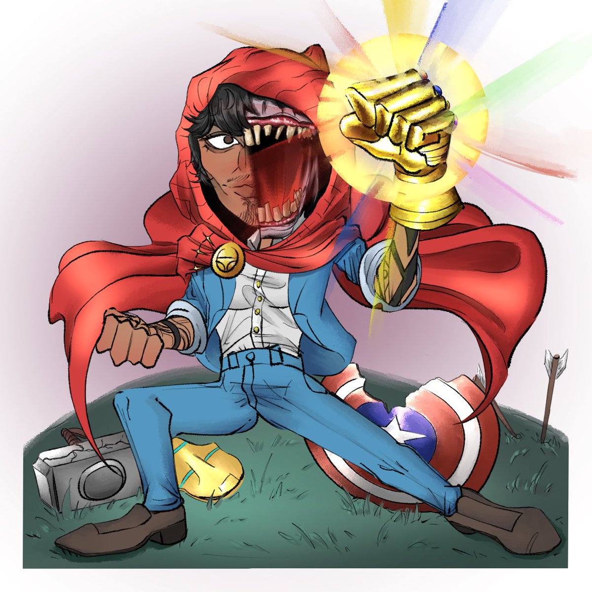 CptHachiman's tweet photo. I wanted to start making marvel rivals keychains, starting with hood. I started drawing this when all we knew is that he was coming so I was unsure how much of a jobber he would be. Also that gun transformation sick as hell. #MarvelRivalsㅤ https://t.co/iTlrRMTba3