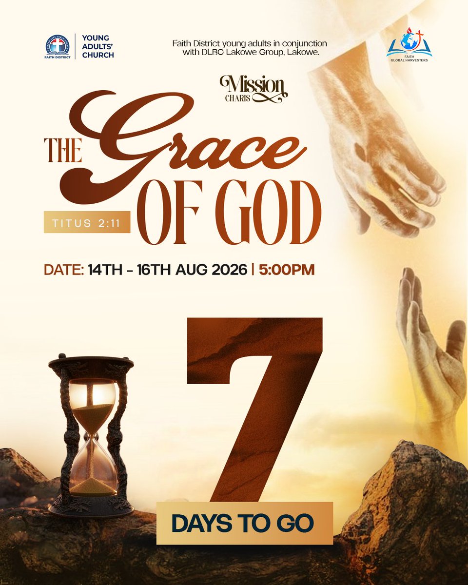 GlHarvesters's tweet photo. 🕐 week to go! 💫
Seven days until we step into the harvest field.
Come ready to serve.
Come ready to reach.
Come ready to witness God's grace in action.
#FaithGlobalHarvesters #STeM #MissionCharis #TheGraceOfGod #OneWeekToGo https://t.co/6SQ61DtQI6
