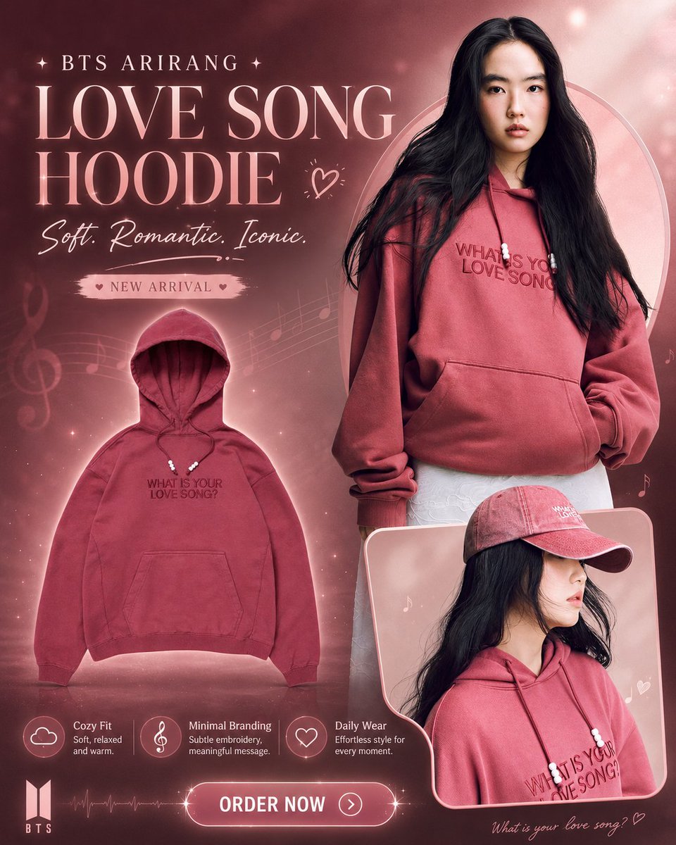 wonderjackets's tweet photo. Inspired by music and modern streetwear, the BTS Arirang What Is Your Love Song Hoodie is made for fans who love effortless style. Elevate your everyday look with this standout hoodie. 🎵🖤

#BTS #BTSHoodie #KpopFashion #Streetwear https://t.co/gpJQzvuMcS