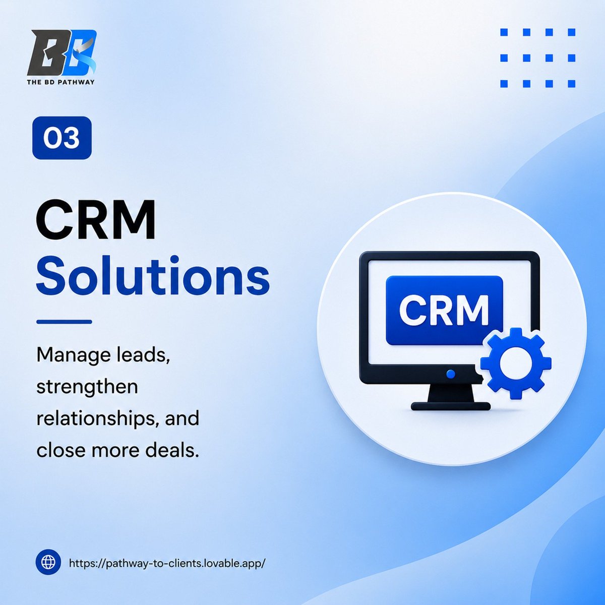 thebdpathway's tweet photo. Helping Businesses Grow Smarter
Growth doesn't happen by chance—it happens with the right strategy.

📩 Let's grow your business together. Contact us today!
.
.
.

#BusinessGrowth #LeadGeneration #CRM #SalesStrategy #MarketExpansion https://t.co/404tXNqDn5