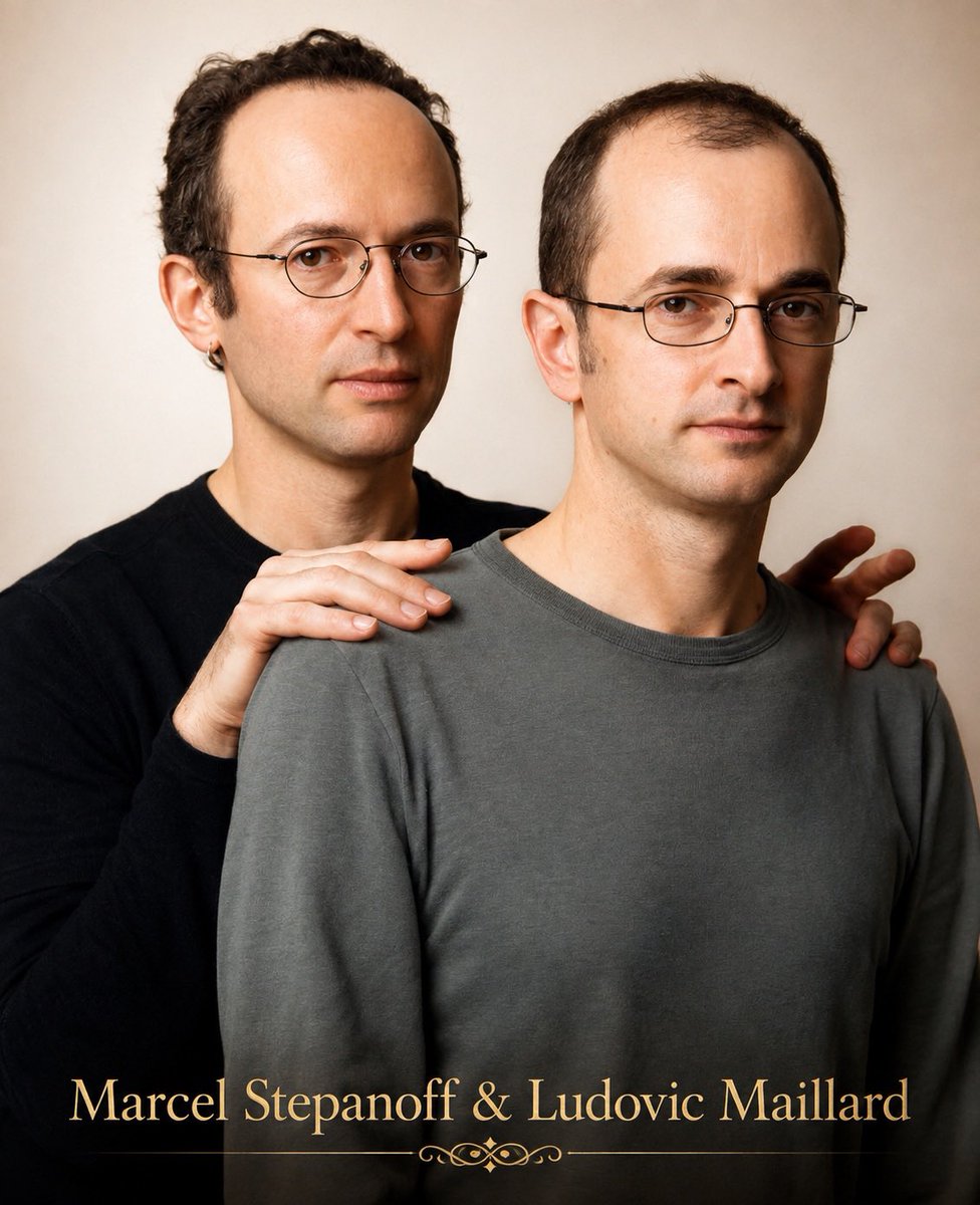 caveofvictory's tweet photo. In 1999, Canadian photographer François Brunelle started a project to find strangers who looked almost exactly alike, even though they weren’t related.

Over the next 12 years, he photographed these amazing look-alikes.

Here are a few of the pairs he discovered:
(1/3) https://t.co/fzQu2iGm6Y