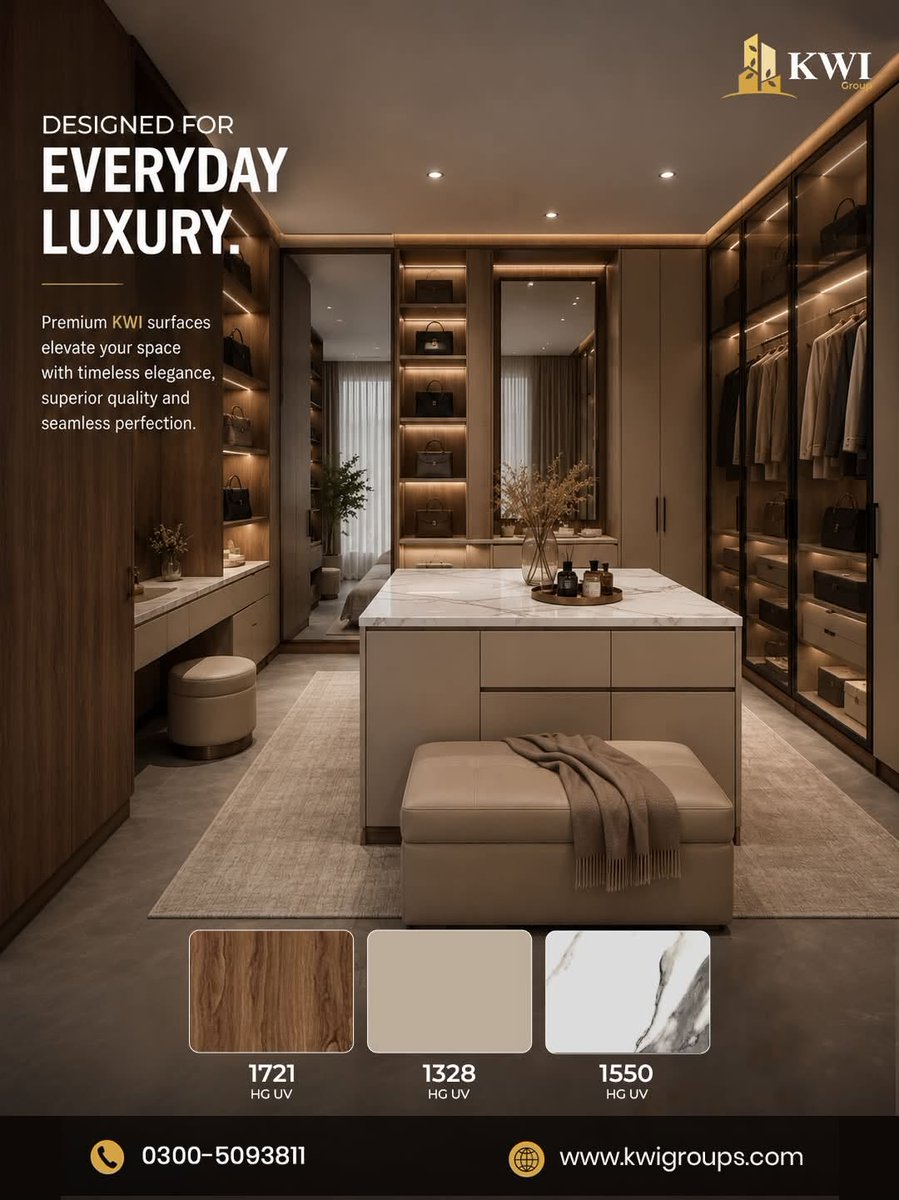 kwigroups's tweet photo. Where luxury meets organization. 📷 KWI premium decorative surfaces redefine wardrobes with elegant finishes and lasting perfection every day. 📷

For details, contact WhatsApp: 0300-5093811
Visit: https://t.co/5x236sEC51

#mdf #KWIGroup #ContemporaryInteriors #uvlamination https://t.co/8stY9mNM0J