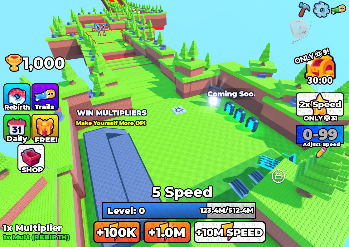n0tjM's tweet photo. ⏰[FOR SALE]⏰ Roblox Speed Simulator Game

I'm selling a fully functional Roblox Speed Simulator game with polished UI, progression systems, leaderboards, gamepasses, and more.

Payment: USD only.💸

If you're interested, send me your offer via DMs. Serious buyers only.

📩 DM me with your offer.