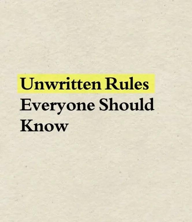 movewithvivek's tweet photo. Everyone should know these unwritten rules https://t.co/2vkGFGg5EL