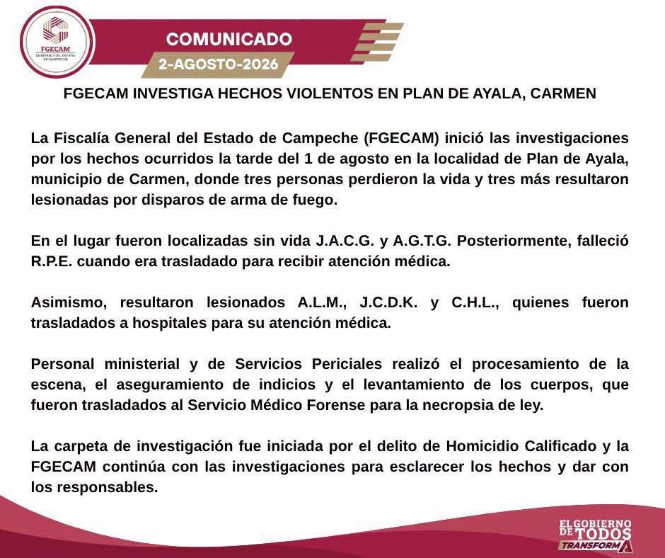 rubenmoreiravdz's tweet photo. Así esconden los homicidios en #Campeche .

La Fiscalía de Campeche @fgecam reportó 3 homicidios; por otro lado, en los de @SESNSP solo se refleja 1, y no sabemos si forma parte de los 3. 
Abajo anexo el reporte de los días siguientes.

 @LaydaSansores engaña a la presidenta. https://t.co/L1TL0j0y6z