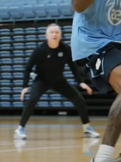 ZachPWong's tweet photo. @UNC_Basketball Coach in mid season form, love to see it https://t.co/Ei6x2syAaJ