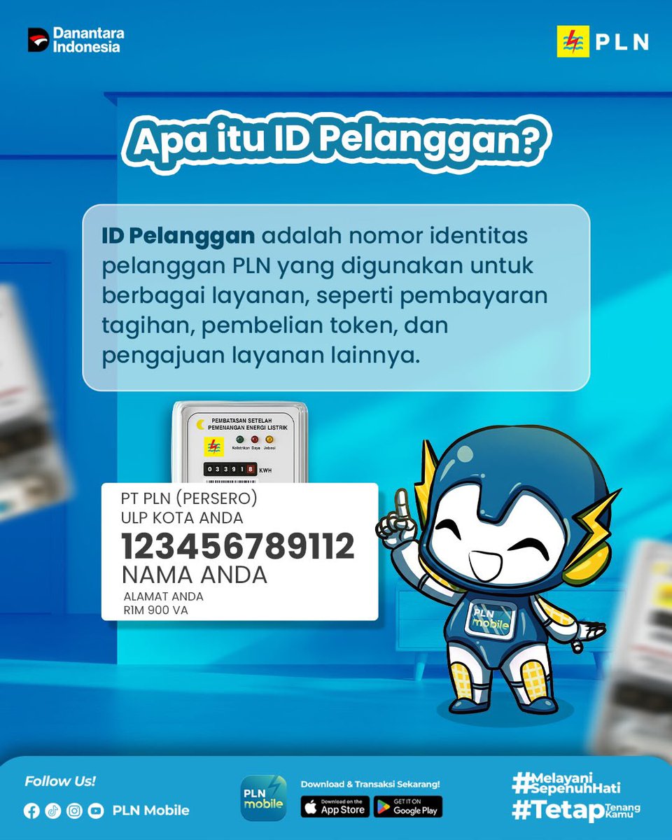 electrizen_JMB's tweet photo. Masih mengira Nomor Meter dan ID Pelanggan itu sama? yuk simak perbedaannya di PLN Mobile

Dengan mengetahui perbedaannya, kamu jadi lebih mudah saat mengakses layanan kelistrikan tanpa bingung harus menggunakan nomor yang mana. https://t.co/Xow2sfQlc0