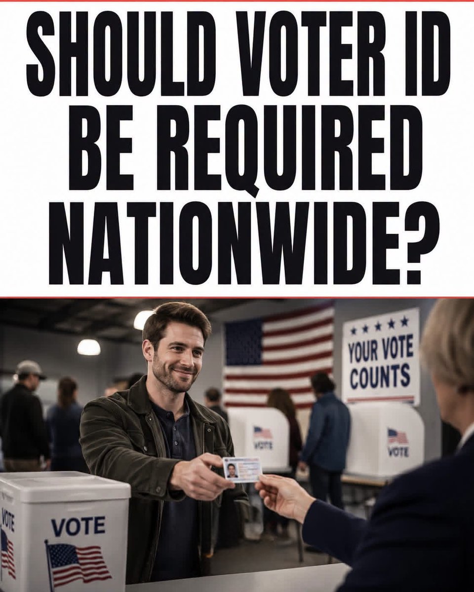 joysynk1's tweet photo. SHOULD VOTER ID BE REOUIRED NATIONWIDE? https://t.co/0Vn6jSqAPM