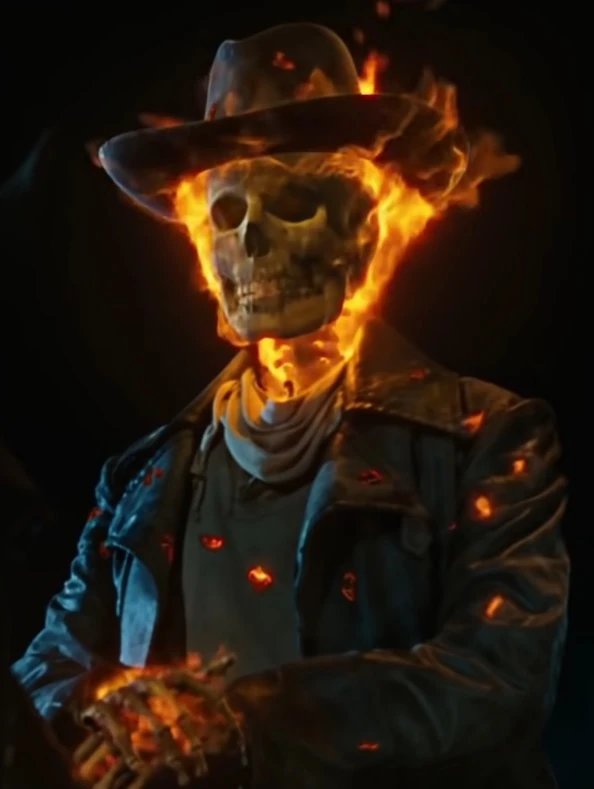 PortGhostRider's tweet photo. Nas HQs, Sara é neta de Carter Caretaker, o Zelador.

Assumindo o posto de Zeladora.  

No filme 'MOTOQUEIRO FANTASMA' de 2007, figura do Zelador foi adaptada no personagem Carter Slade https://t.co/KsiWRAAZ7Q