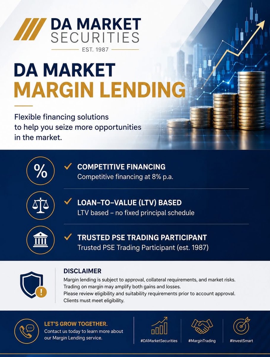 DAMarket_Sec's tweet photo. #StockMarket #PhilippineStocks #PSEi #Investing #Finance #Equities #MarketInsights #DAMarket #WealthManagement #InvestmentStrategy https://t.co/zNz57qsXE3