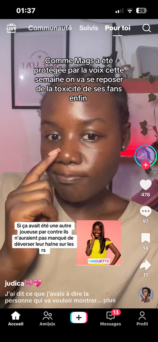Userrrys's tweet photo. #secretstory
C’est tellement une vieille meuf 
Une grande Tantie qui se comporte comme ça la honte 
Tout ça pour sucer Robin AKA the joueur
La haine sur Maguette est fondée sur votre idolatrie pour un le white men le plus éclaté, il manipule tellement le public avec ses 80 dents https://t.co/caYBIVD0vu