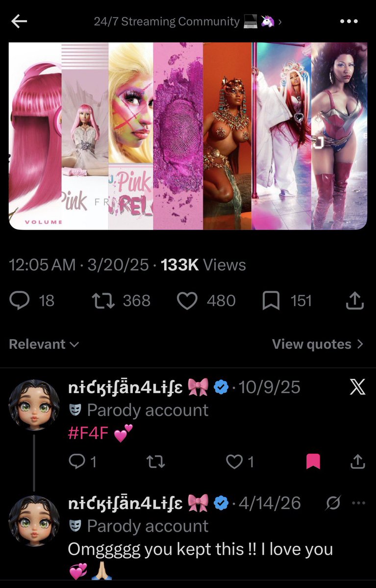 PrettyHustlerzz's tweet photo. @kingleog24 @NICKIMINAJ I miss @daviduniverse13 He kept this when he welcomed me in the streaming community. https://t.co/F0nYfscfkV