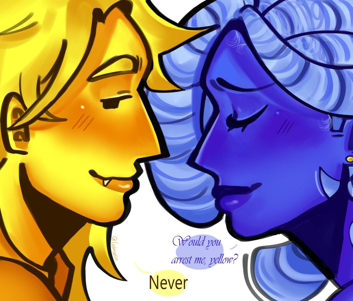 Leoinsanin's tweet photo. They are so cute lmao 💛💙
(Im not very good at making profiles, pity please.....)
#blellow #deltarunechapter5 #deltaruneㅤㅤㅤ #deltarunefanartㅤ https://t.co/C54GDjhPRo