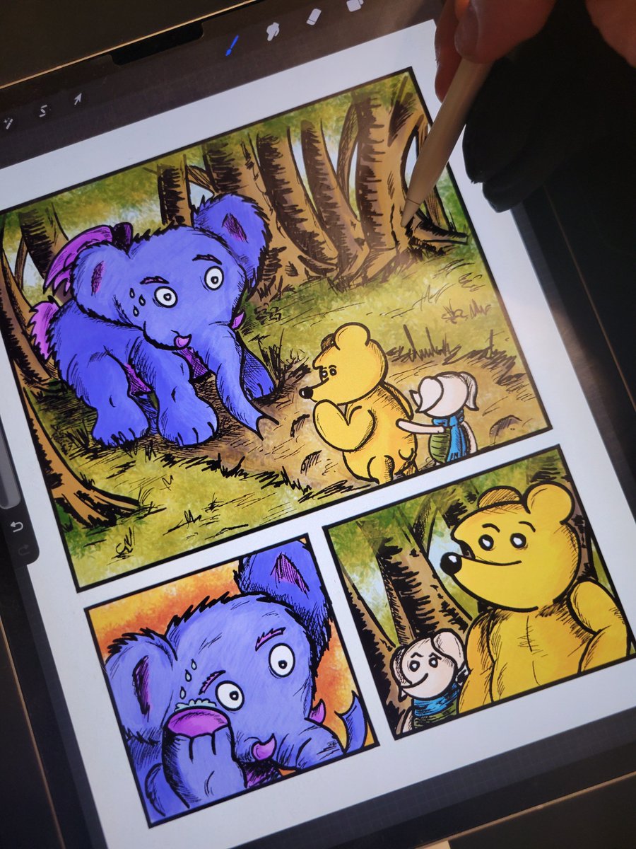 alt_world's tweet photo. Another Winnie-the-Pooh page completed for the No Red Shirts project. This one has Heffalumps, too 👍 

#comics #noredshirts #heffalump #piglet #preview https://t.co/6x033UJ7fE