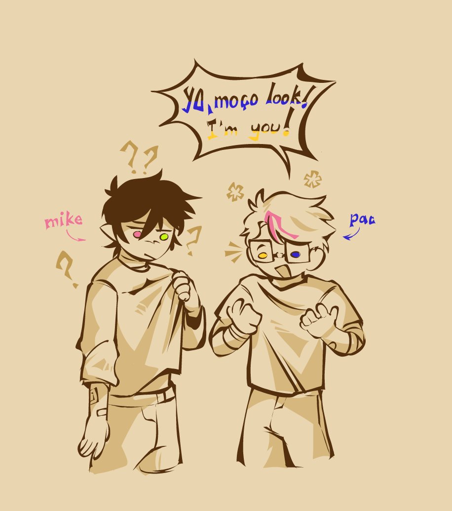 r2ydo's tweet photo. One of my favorite tazercraft headcanon is that they can hear each other in their minds and even switch bodies. But I also was thinking how that could happen so I drew a few thoughts :)
#pactw #mikethelink #tazercraft https://t.co/vJ7uLIxp5k