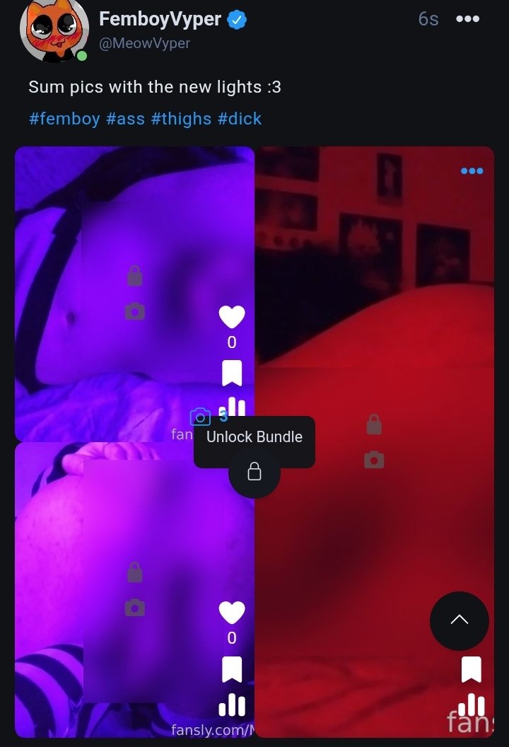 MeowVyper's tweet photo. Got new pics on my Fansly!!! :3 (just for $7 you get this and a lot more including videos too)
#femboy #femboynsfw #nsfw #nsfwtwt #selling #sellingpics
https://t.co/eOsLd4dhEA https://t.co/9FRDTnTX2M