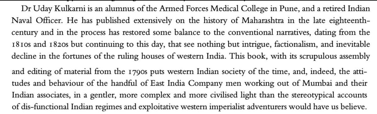 MulaMutha's tweet photo. High praise for 'James Wales – Artist &amp; Antiquarian in the time of Peshwa Sawai Madhavrao' from a senior historian...Prof Gordon Johnson of Cambridge, in the Journal of the Royal Asiatic Society of Great Britain and Ireland.

Excerpts https://t.co/1oDZbJQ4Xd