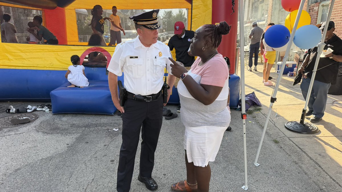 PPD18Dist's tweet photo. National Night Out on the 5300 block of Chancellor St. was all about community, connection, and commitment. 💙🚔

Thank you to everyone who came out, and a special thank you to Ms. Patti 

#PhillyNNO2026 #NationalNightOut #PPD18thDistrict #CommunityFirst #WestPhilly https://t.co/rwqWlAFFqF