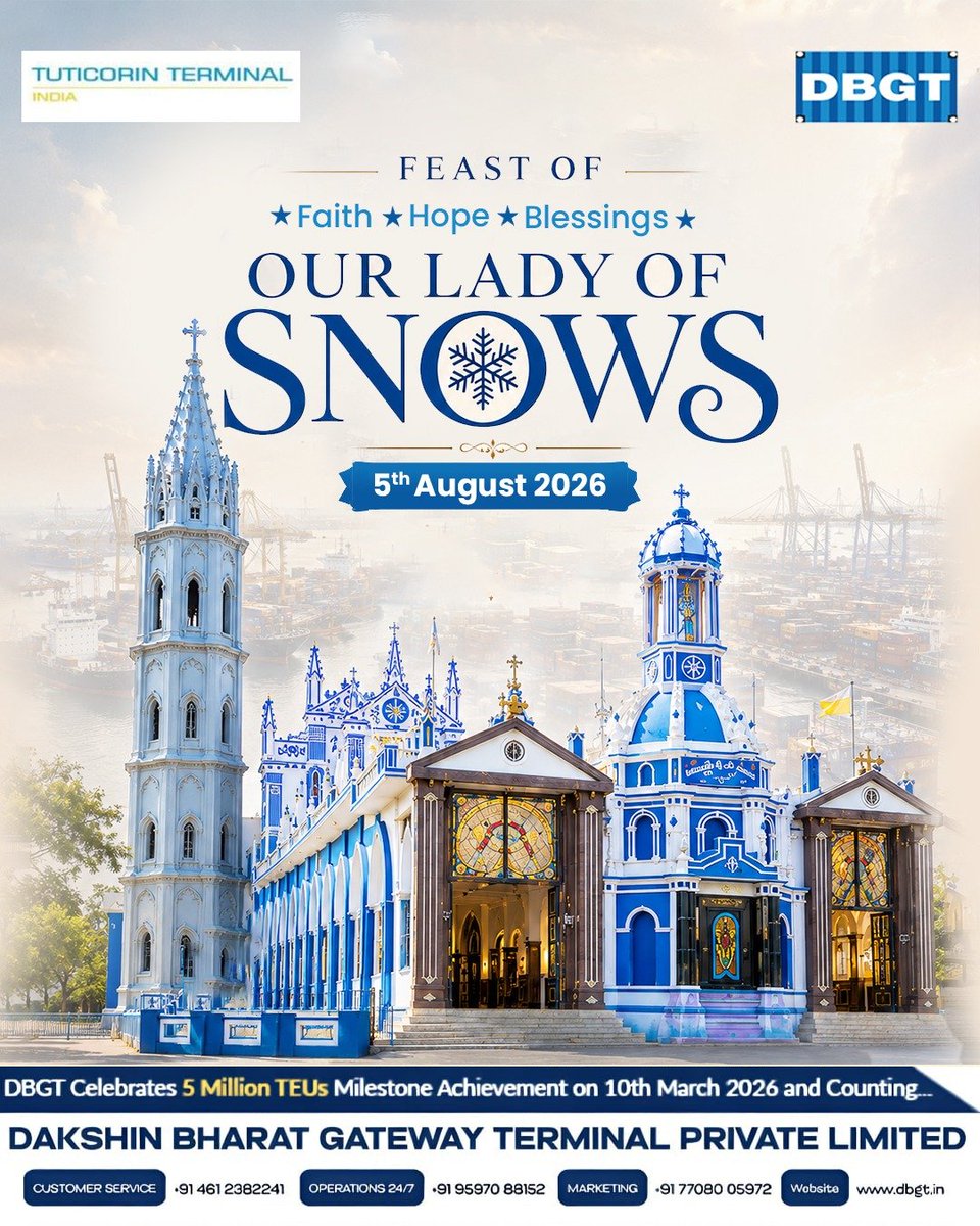 DBGTterminal's tweet photo. May the Feast of Our Lady of Snows inspire hearts with faith, hope and compassion.

DBGT extends its warm wishes to everyone celebrating this sacred occasion. May Our Lady's blessings bring peace, protection, good health and prosperity to all.

Happy Feast of Our Lady of Snows! https://t.co/cHeMgRRrXj