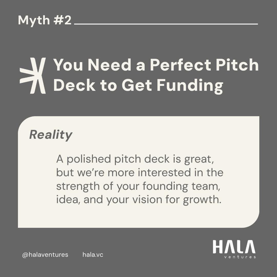 HalaVentures's tweet photo. There are many myths surrounding venture capital, from funding strategies to startup valuations. In this infographic, we debunk the top 4 myths and shed light on the realities of VC in the MENA region. Let’s break down the barriers and misconceptions together.

Have you heard any other myths about venture capital? Drop them in the comments, and let’s debunk them together!

#HALAVentures