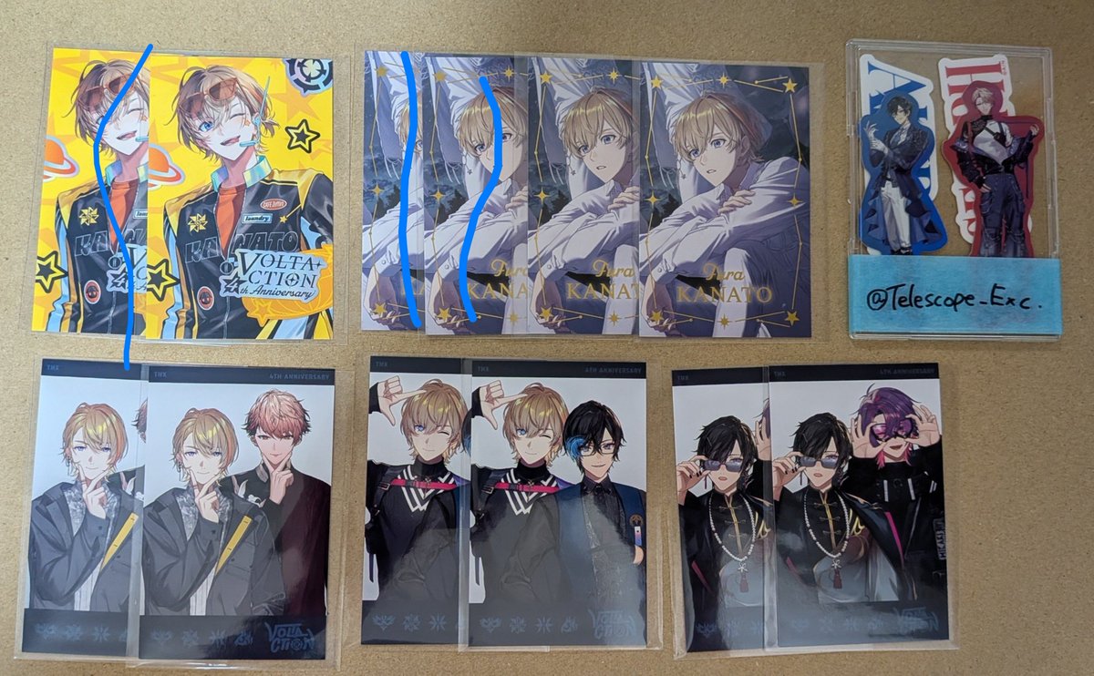 Telescope_Exc's tweet photo. 【交換/買取】
にじさんじ VOLTACTION 4th ランダムチェキ風カード

譲)画像1枚目 定価+送料

求)画像2枚目 数字記載のもの

4人のもの＞🟦 🟥が写っているもの＞その他 で探しております
異種でも可能であれば3-4枚目のものとも交換可能
郵送でのお取引希望です 検索からでもお気軽にお声掛けください https://t.co/FQ1I5KHeUJ
