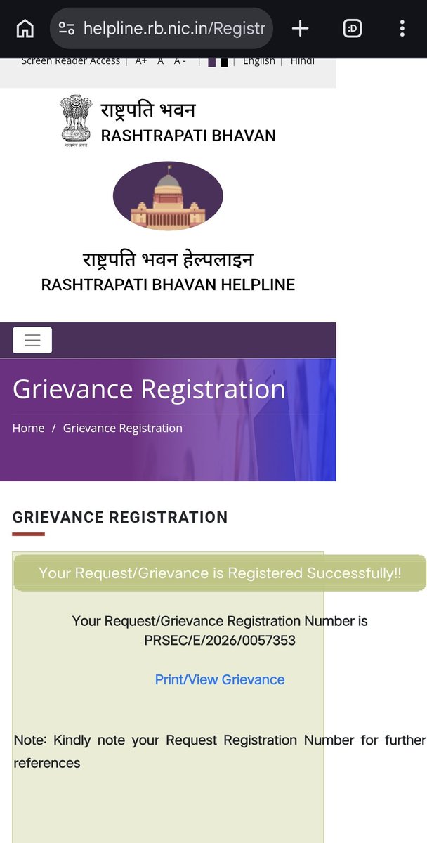 sbl_ngo's tweet photo. To
The Hon'ble President of India 
@rashtrapatibhvn 
Representation seeking promotion of continuous, citizen-centric and accountable governance in furtherance of the Constitution of India, the Rule of Law, Viksit Bharat, inclusive growth and Sustainable Development Goals (SDGs). https://t.co/pWKlvlUYt8