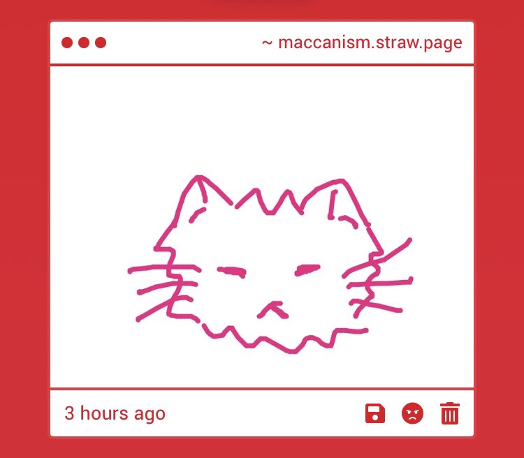 maccanism's tweet photo. {https://t.co/FHZzmkWEGa} Cutie cat 😻 thank you for the cat anon #PinkCat https://t.co/S0cZN5uiZM