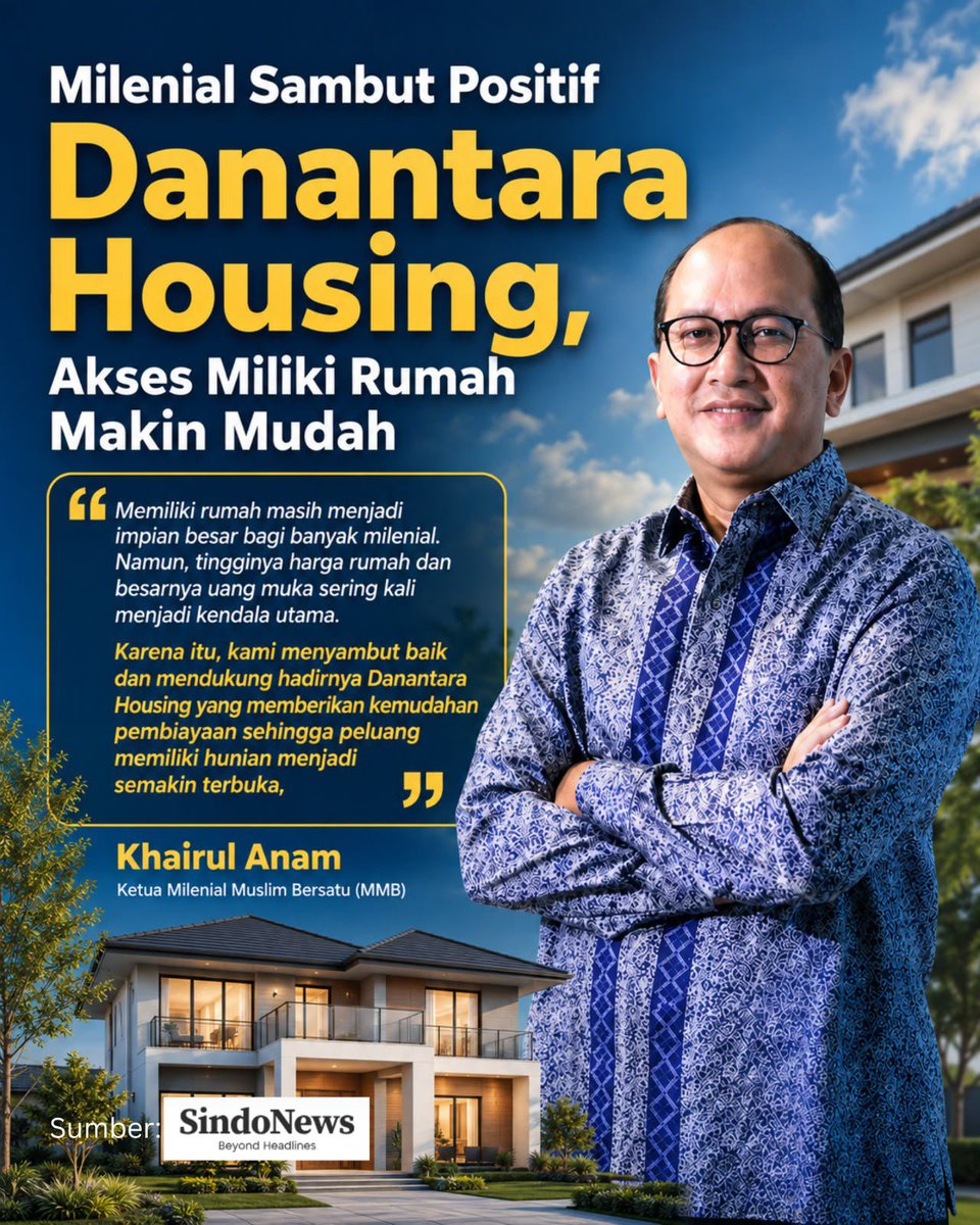 deliivma's tweet photo. Milenial menyambut positif adanya #DanantaraHousing dengan akses miliki rumah makin mudah dan juga peluang memiliki hunian semakin terbuka https://t.co/TdI28SA6Ao