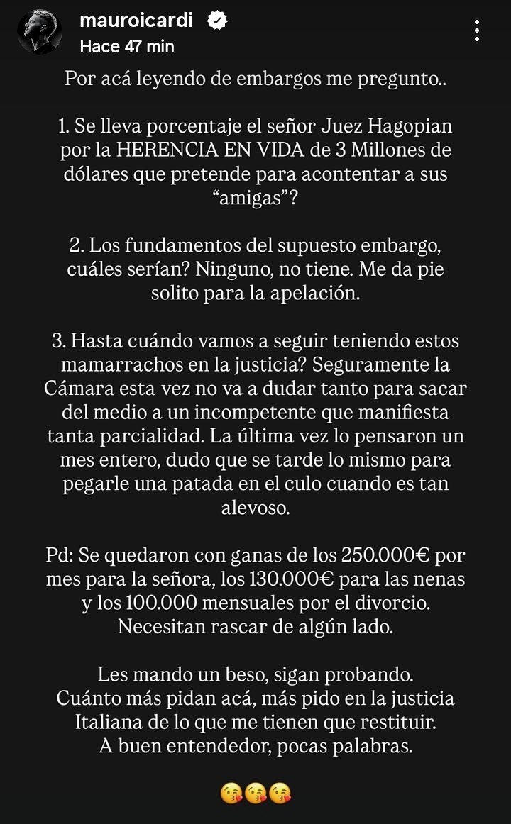 SalomonLeyla's tweet photo. Bueeenaa @MauroIcardi !!
Tenés toda la razón. Un embargo tiene que surgir de una causal acreditada,que no la hay,hasta donde sé.
Y si es preventivo,se tiene que iniciar la demanda base en poco tiempo,si no,se cae...
Ni cabida a la gilada,menos,si son recicladas!!
👊👊👊 https://t.co/xRI0i1fa9P